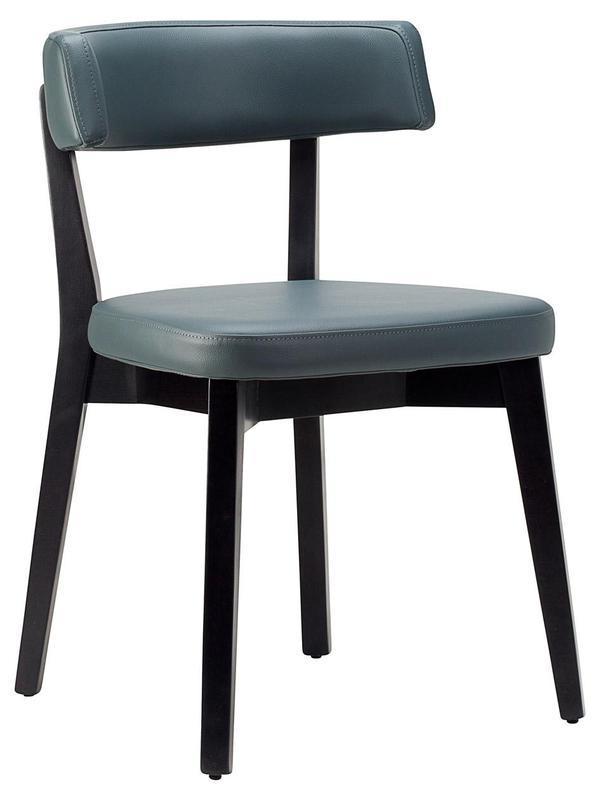 Sara Side Chair - Faux Leather With Black Frame - main image