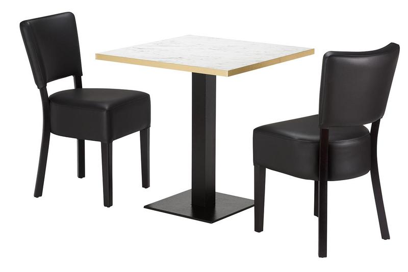 Charlie Chair / Table Top / Flat Black Table Base - main image