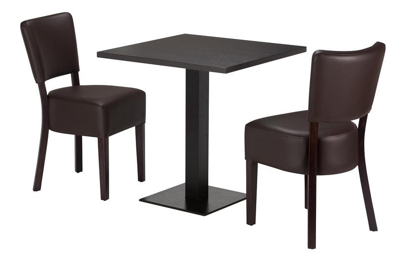 Charlie Chair / Table Top / Flat Black Table Base - main image