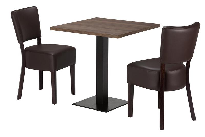 Charlie Chair / Table Top / Flat Black Table Base - main image