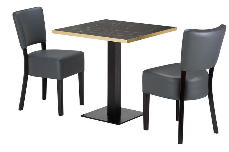 Charlie Chair / Table Top / Flat Black Table Base - main image