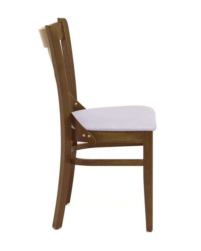 Cross Side Chair - Upholstered Seat - main image