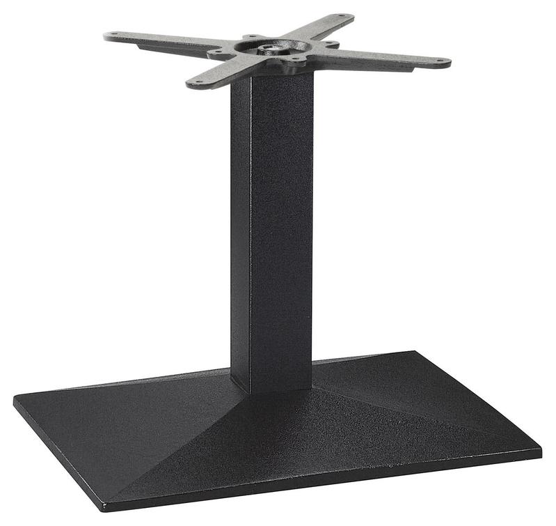 Pyramid  Single Rectangular Table Base - Black - main image