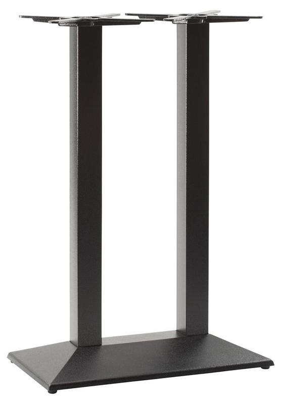 Pyramid  Single Rectangular Table Base - Black - main image