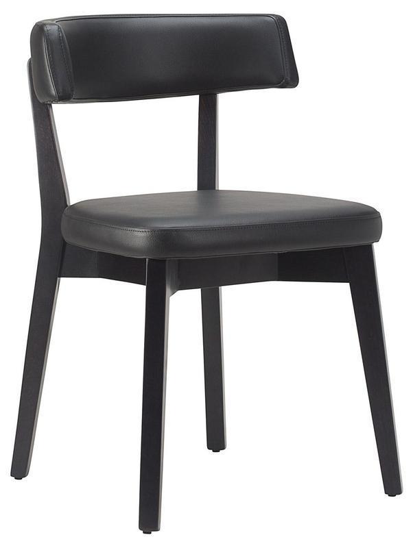 Sara Side Chair - Faux Leather With Black Frame - main image