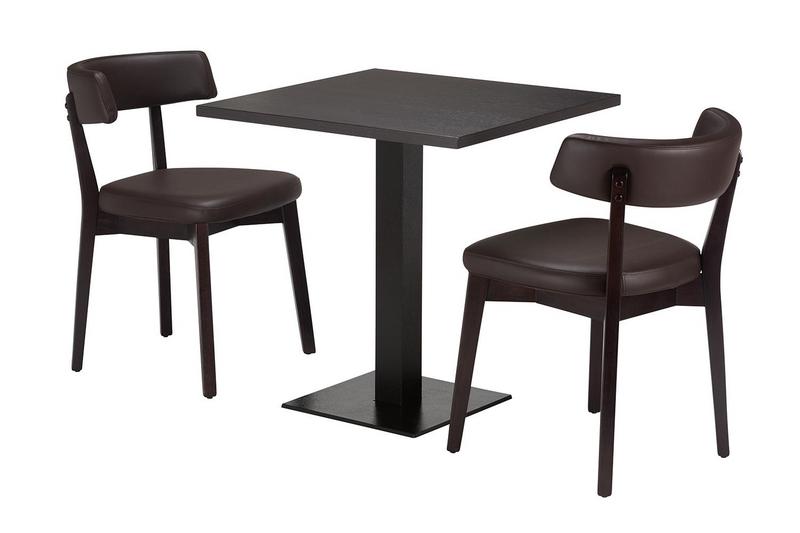 Sara Chair / Table Top / Flat Black Table Base  (DH) - main image