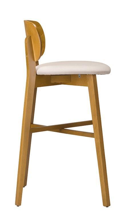 Lorenzo High Chair - Veneer Back / Upholstered Seat - main image