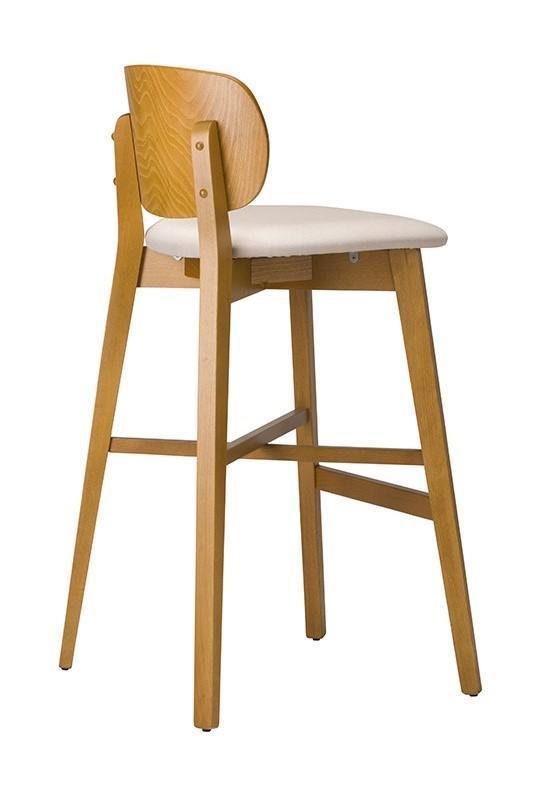 Lorenzo High Chair - Veneer Back / Upholstered Seat - main image