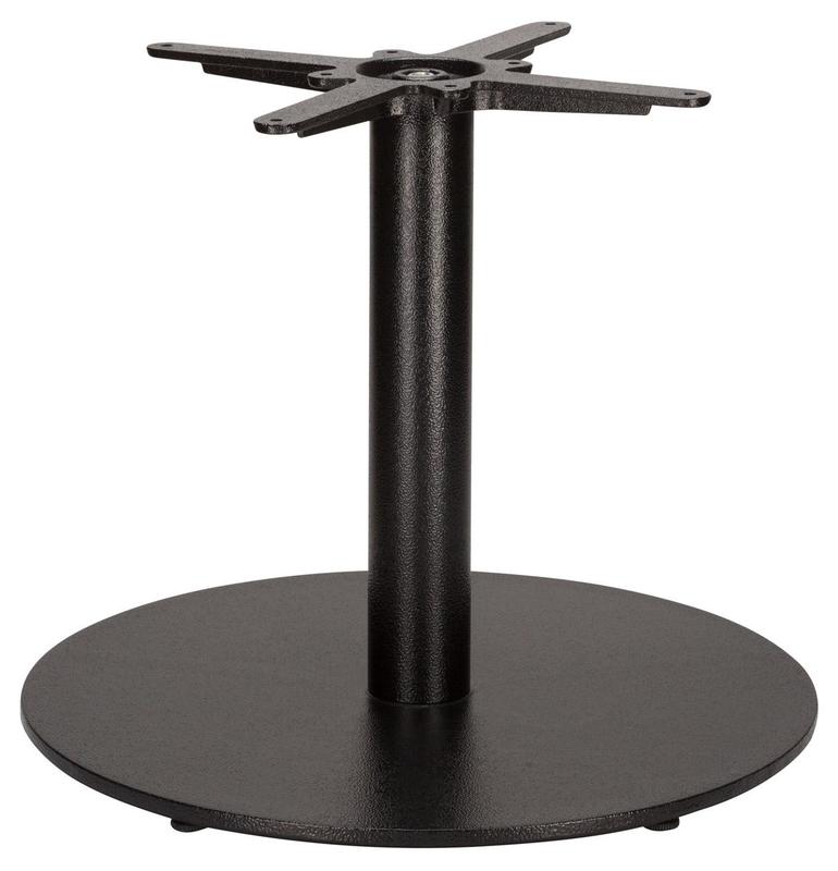 Flat Black Large Round Table Base - Black) - main image