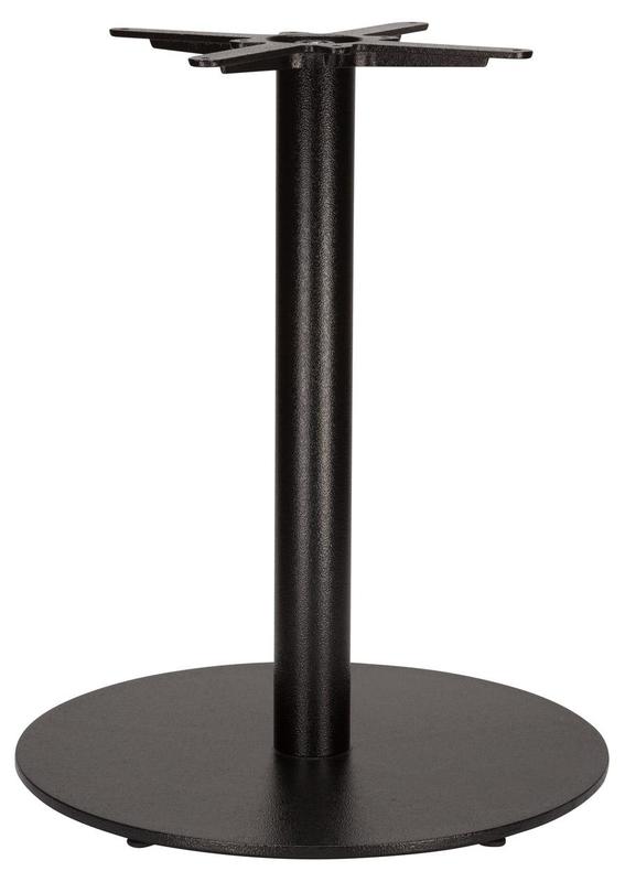 Flat Black Large Round Table Base - Black) - main image