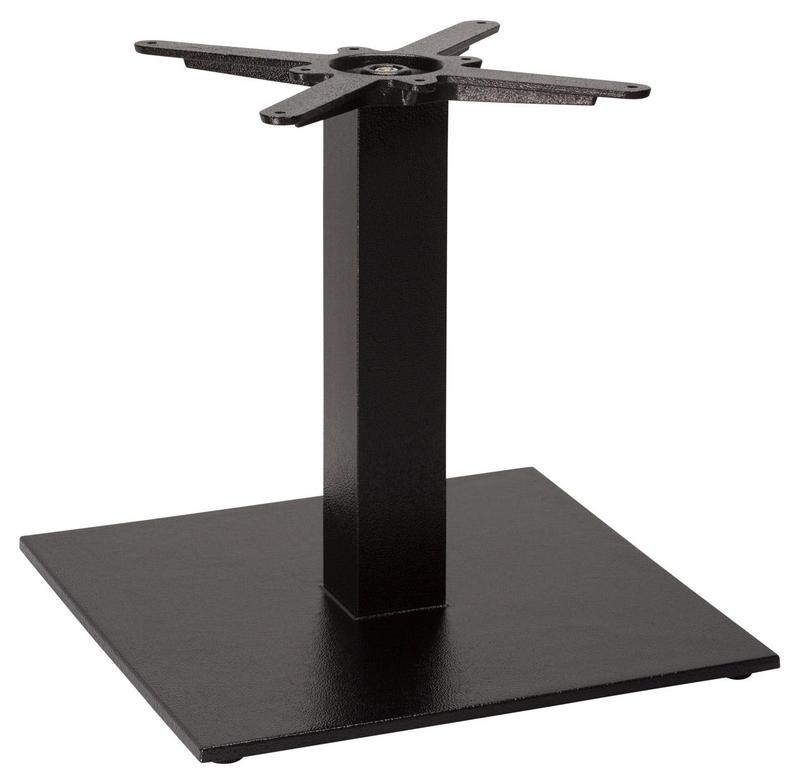 Flat Black Large Square Table Base - Black - main image