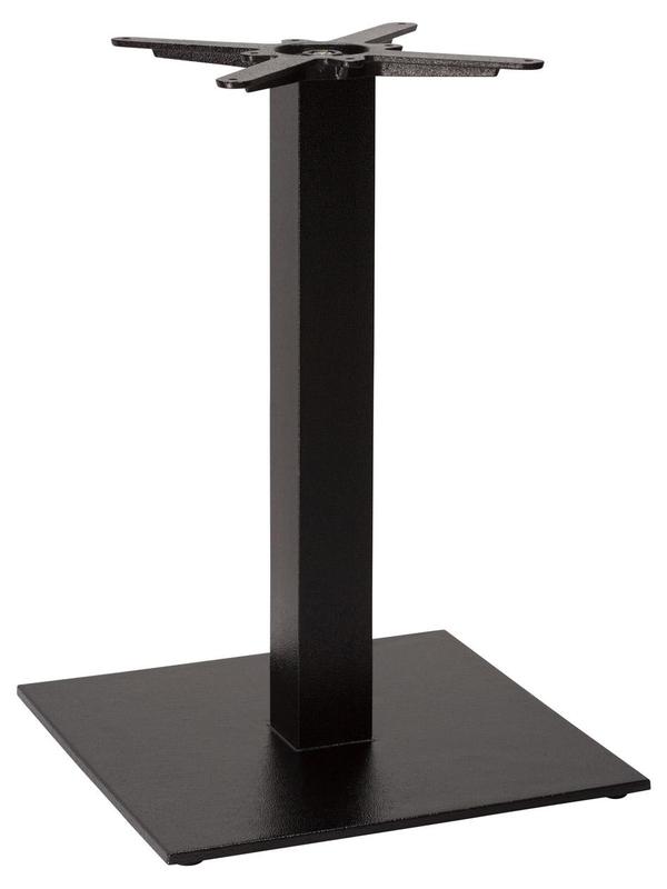 Flat Black Large Square Table Base - Black - main image