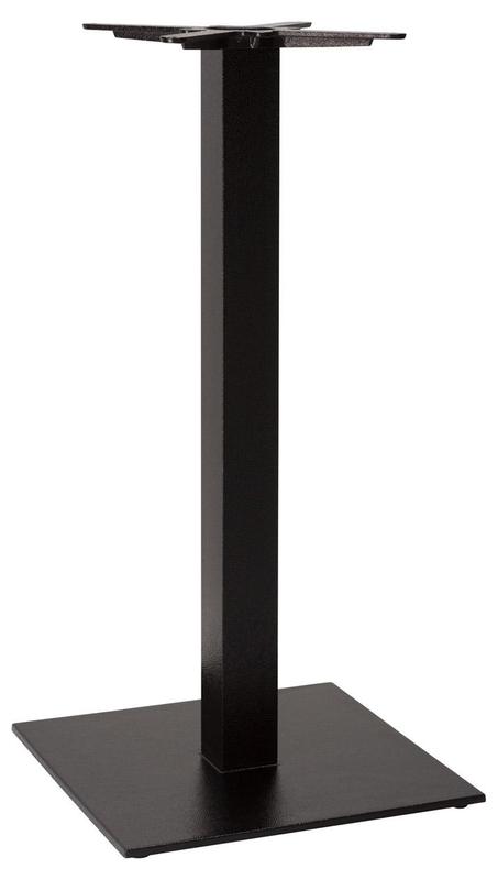 Flat Black Large Square Table Base - Black - main image