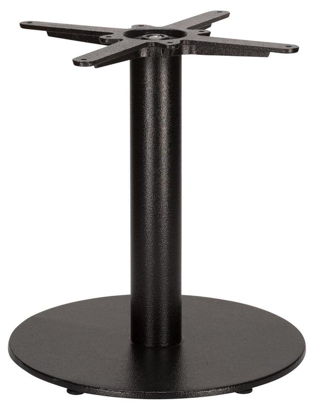 Flat Black Small Round Table Base - Black - main image