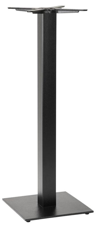 Flat Black Small Square Table Base - Black - main image