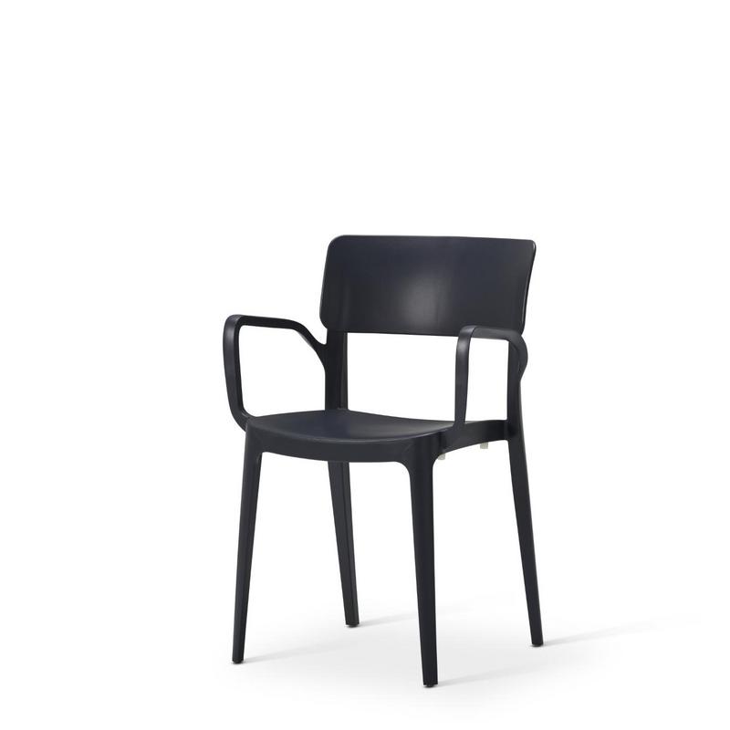 Viv Polpropylene Chair - Armchair - Dark Grey - main image