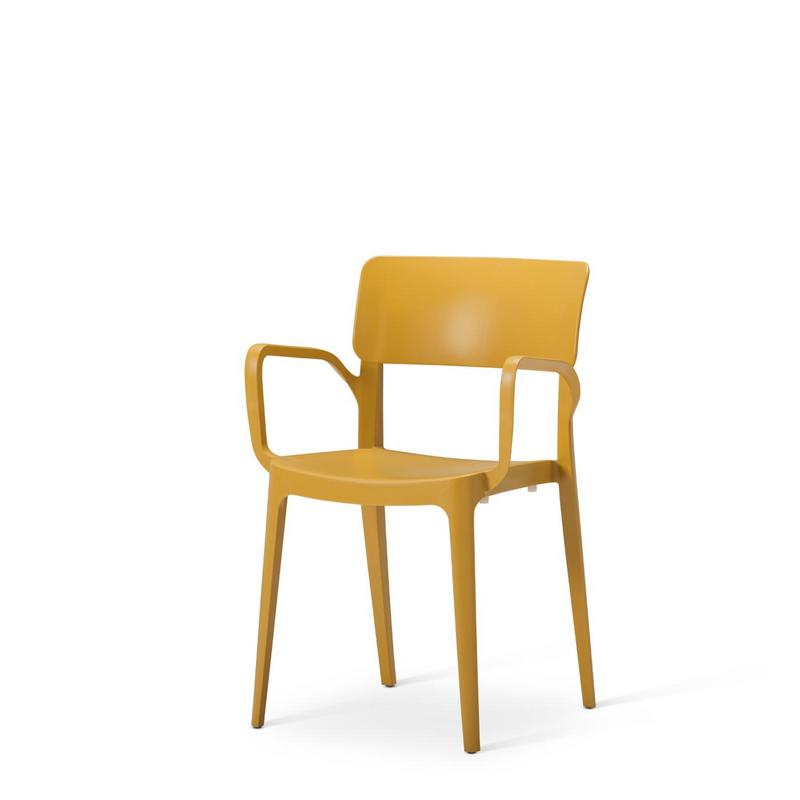 Viv Polpropylene Chair - Armchair - Mustard - main image