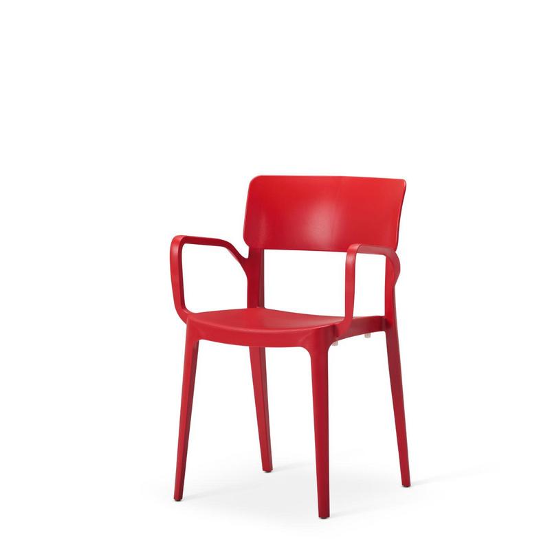 Viv Polpropylene Chair - Armchair - Terracotta Red - main image