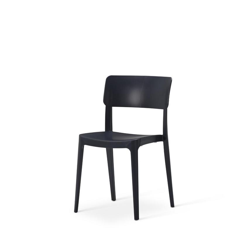 Viv Polpropylene Chair - Side chair - Dark Grey - main image