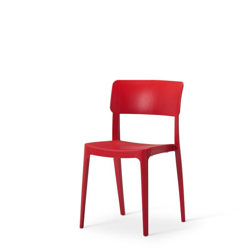 Viv Polpropylene Chair - Side chair - Terracotta Red - main image