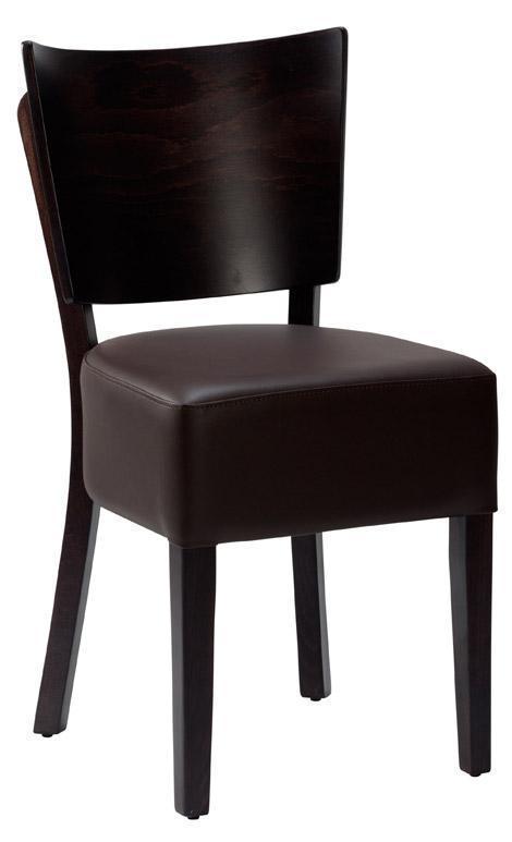 Charlie VB Side Chair - Faux Leather With Wenge Frame - main image