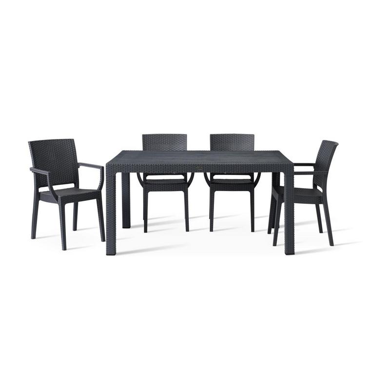 Candice 6 seater table with 4 Candice armchairs - main image