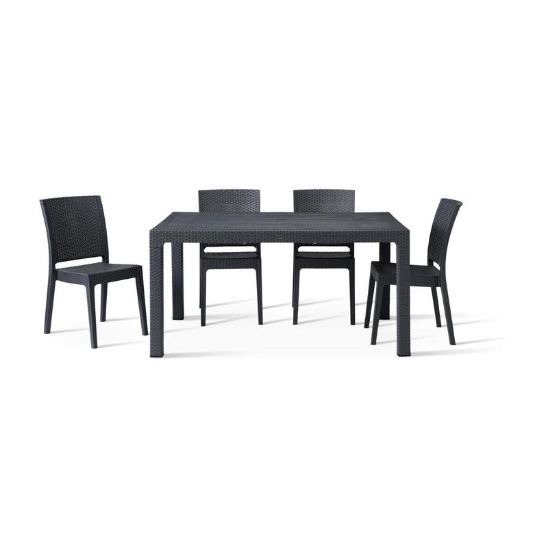 Candice 6 seater table with 4 Candice side chairs - main image