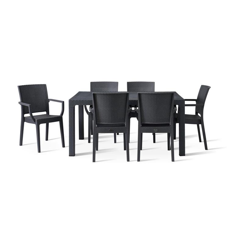 Candice  6 seater table with 6 Candice armchairs - main image