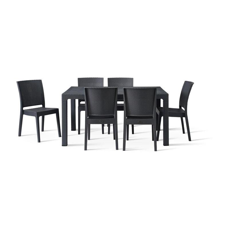 Candice  6 seater table with 6 Candice side chairs - main image