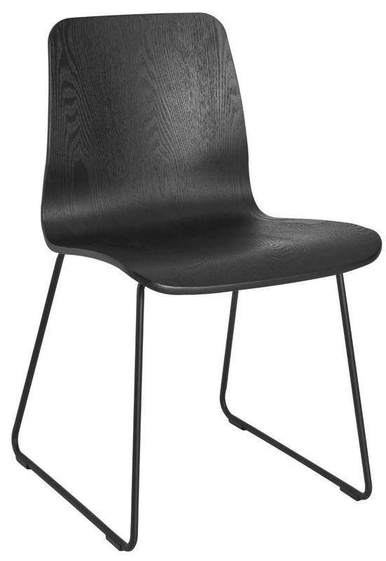 Ellie Side Chair Black - Skid Frame - main image