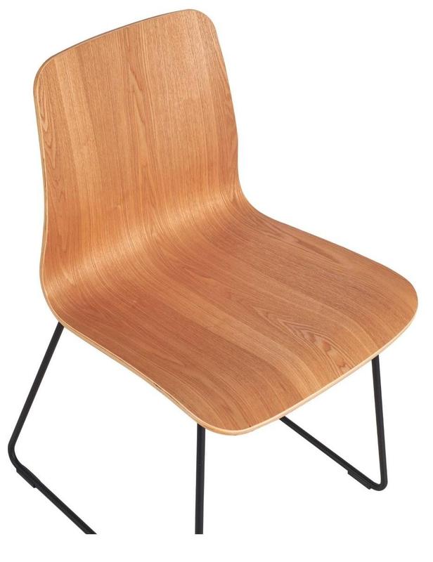 Ellie Side Chair Clear Lacquer- Skid Frame - main image