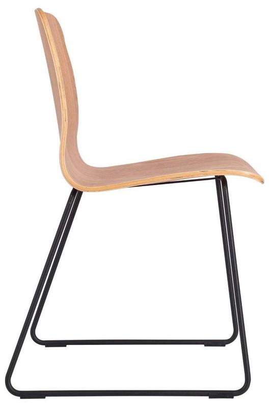 Ellie Side Chair Clear Lacquer- Skid Frame - main image