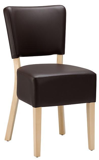 Charlie Side Chair - Faux Leather With Light Beech Frame - main image