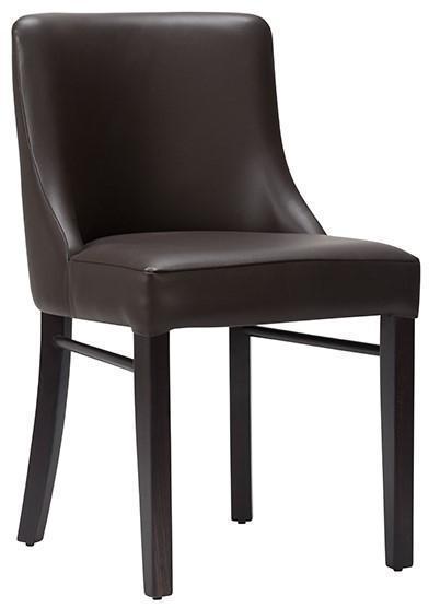 Sienna Side Chair - Wine Faux Leather With Wenge Frame - main image