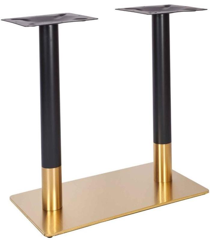 Lucia Twin pedestal DH - Vintage Brass / Black - main image