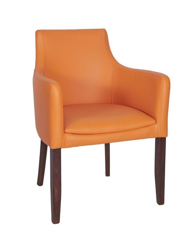 Sienna Armchair - Ochre Brown  / Walnut - main image