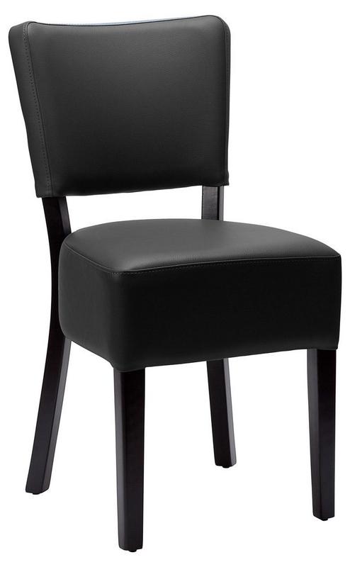 Charlie Side Chair - Faux Leather With Black Frame - main image