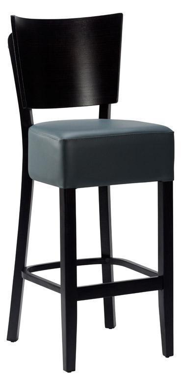 Charlie VB Highchair - Iron Grey Faux Leather With Black Frame - main image