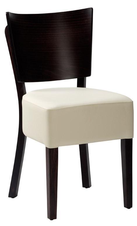 Charlie VB Side Chair - Faux Leather With Wenge Frame - main image