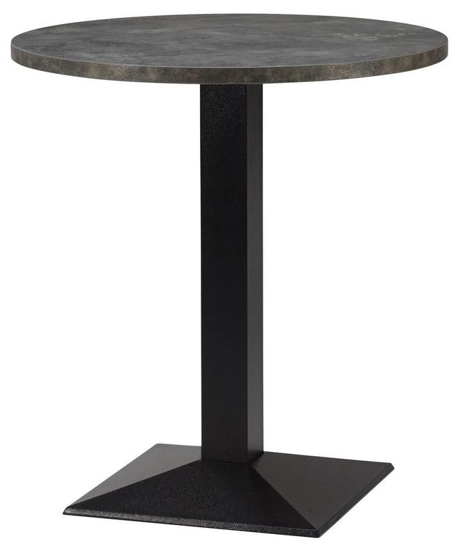 Round , Anthracite Metal Rock/ Matching ABS , Pyramid Square (Dining Height) - main image