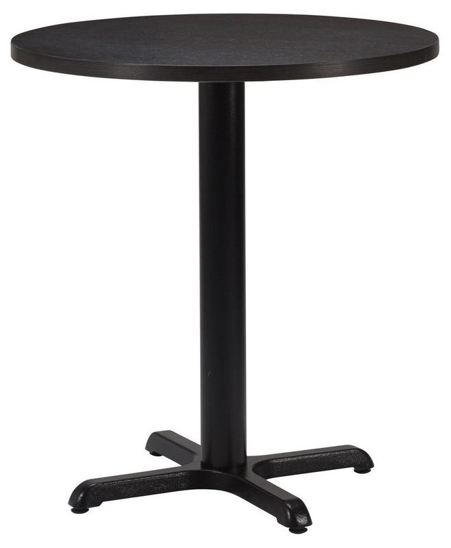 Round , Black - Brown Sorano Oak/ Matching ABS, Cross Small (Dining Height) - main image