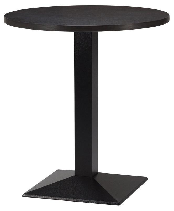 Round , Black - Brown Sorano Oak/ Matching ABS, Pyramid Square (Dining Height) - main image