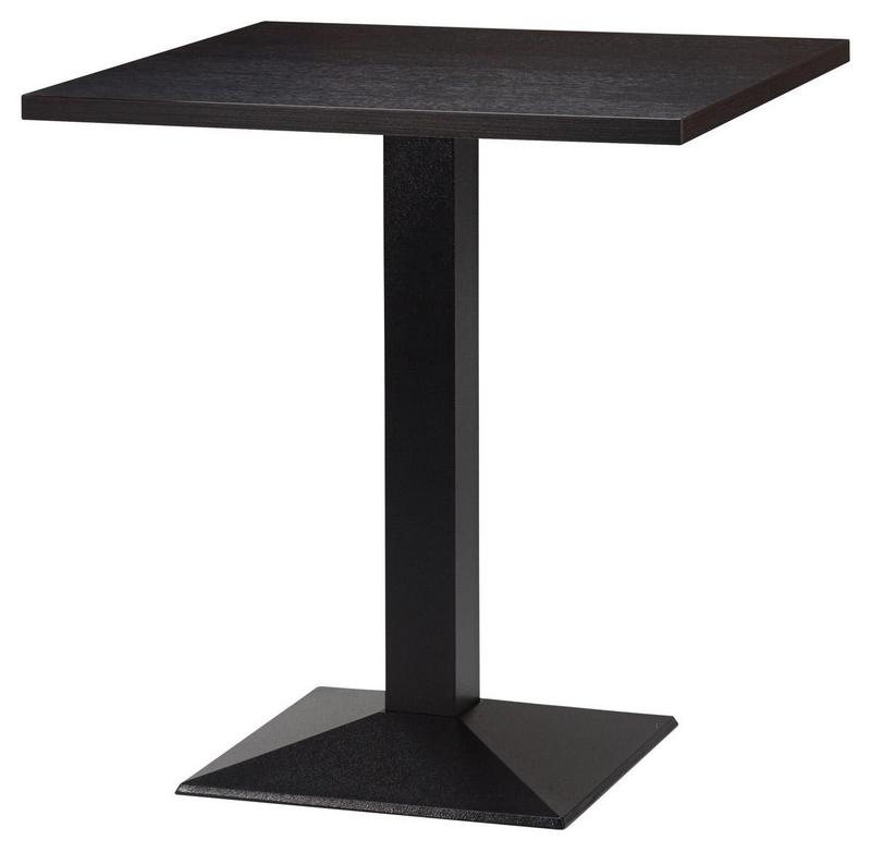 Square , Black - Brown Sorano Oak/ Matching ABS, Pyramid Square (Dining Height) - main image