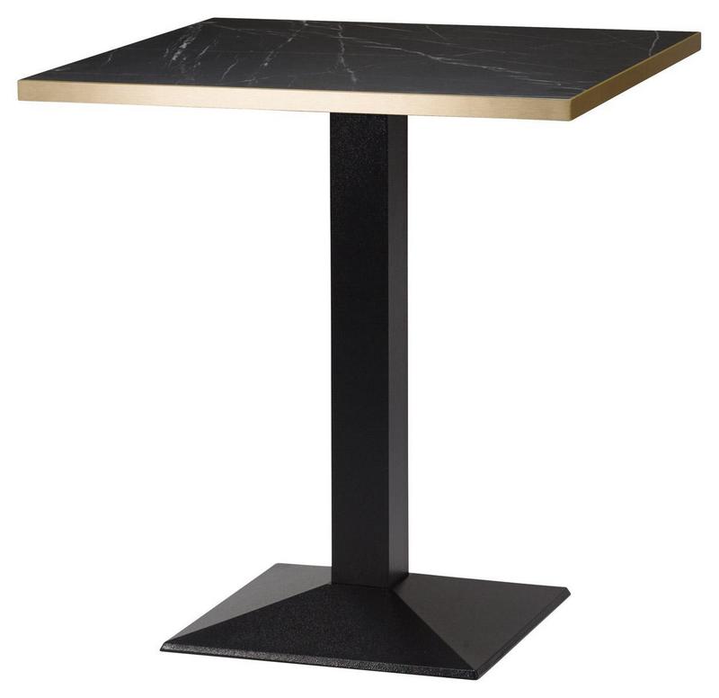 Square, Black Pietra Grigia/ Gold ABS, Pyramid Square (Dining Height) - main image