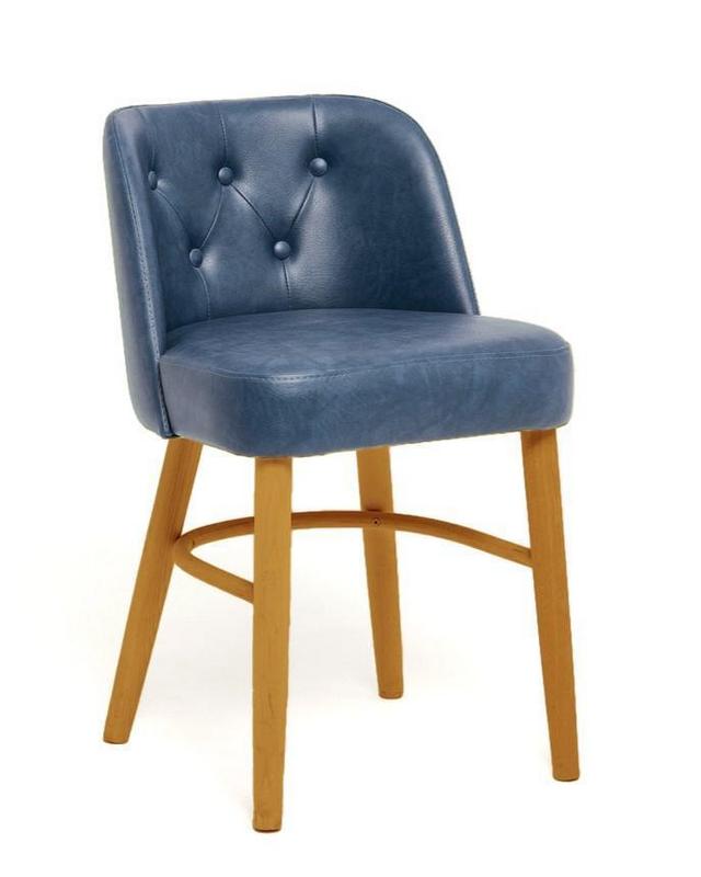 Gina Mini Side Chair - Float Button - Fully Upholstered - main image