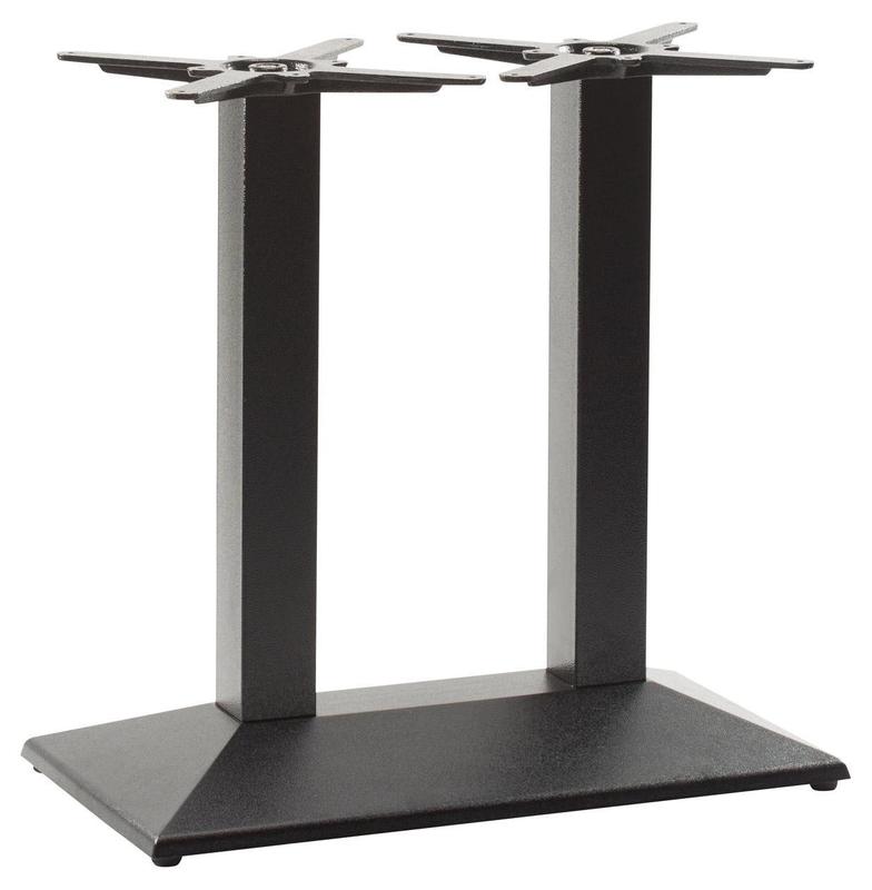 Pyramid  Single Rectangular Table Base - Black - main image