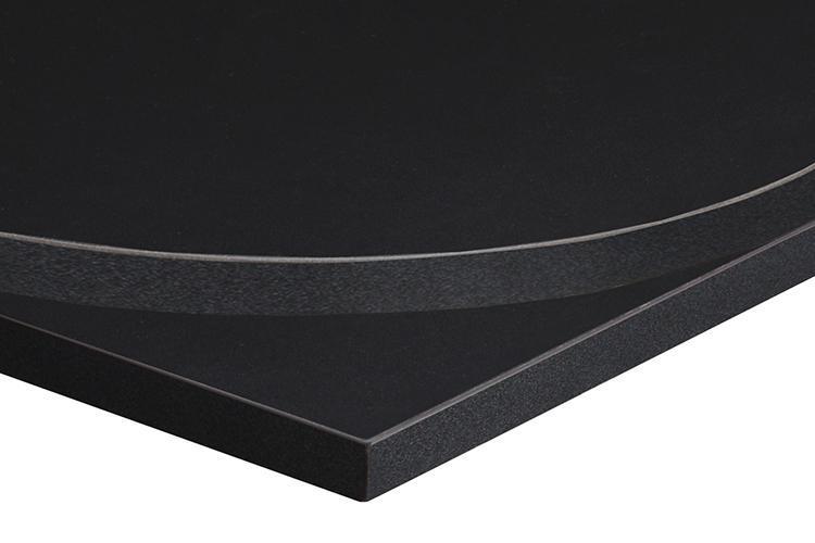 600mm Square Black Werzalit top - 055 - main image