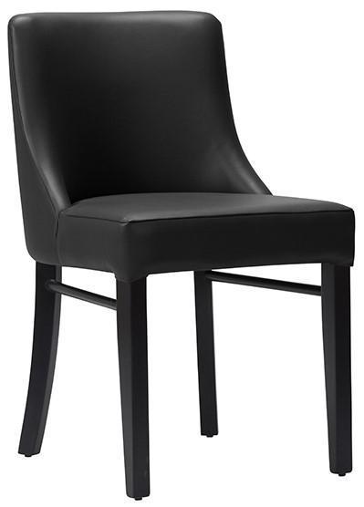 Sienna Side Chair - Faux Leather With Black Frame - main image