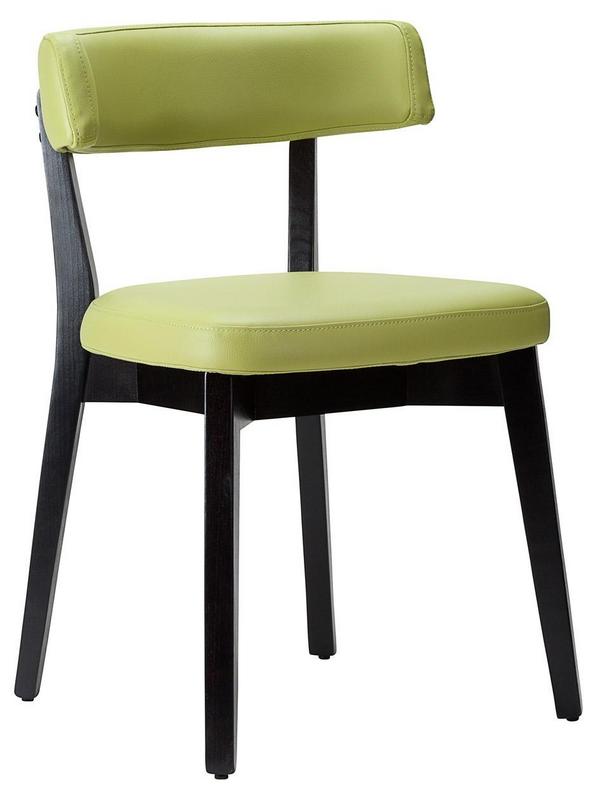 Sara Side Chair - Faux Leather With Black Frame - main image