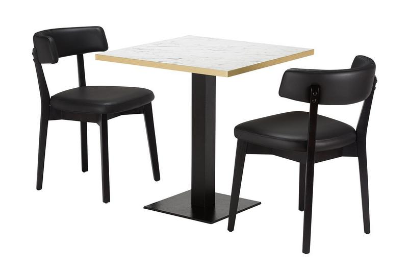 Sara Chair / Table Top / Flat Black Table Base  (DH) - main image